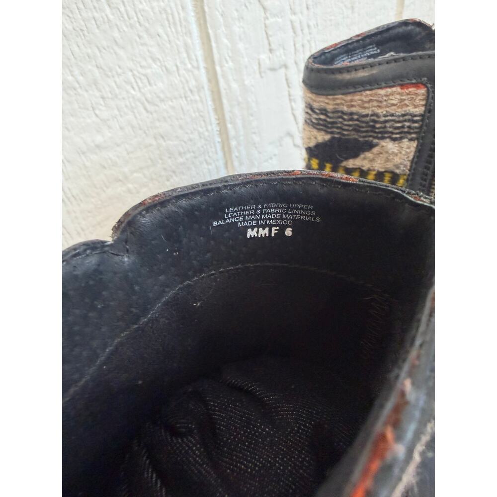 Born Panera Leather Wool Western Boho Aztec Boots, 8.5 - Picture 6 of 8